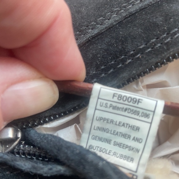 UGG Australia 5604 Black ENDELL Harness Biker Suede Shearling Boots Size 6.5 - Picture 5 of 17